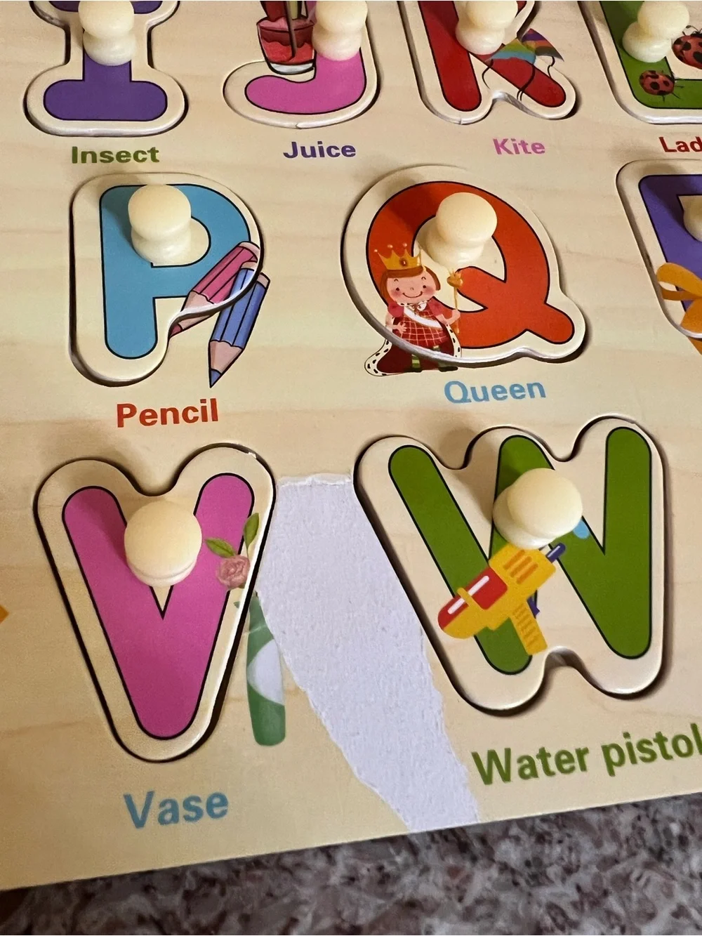 6 Children’s peg puzzles of Bugs, Farm Animals, Zoo Animals, ABC’s & Number’s